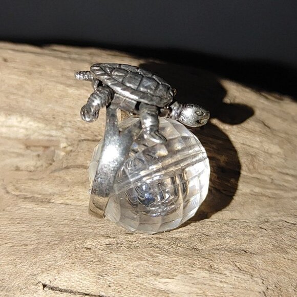 Turtle Tortoise Design Ring Moving Parts Articulated Sterling Silver 925 Nature - Picture 8 of 14